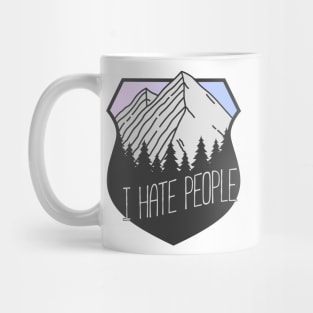 I Hate People Mountain Crest Sunset Mug